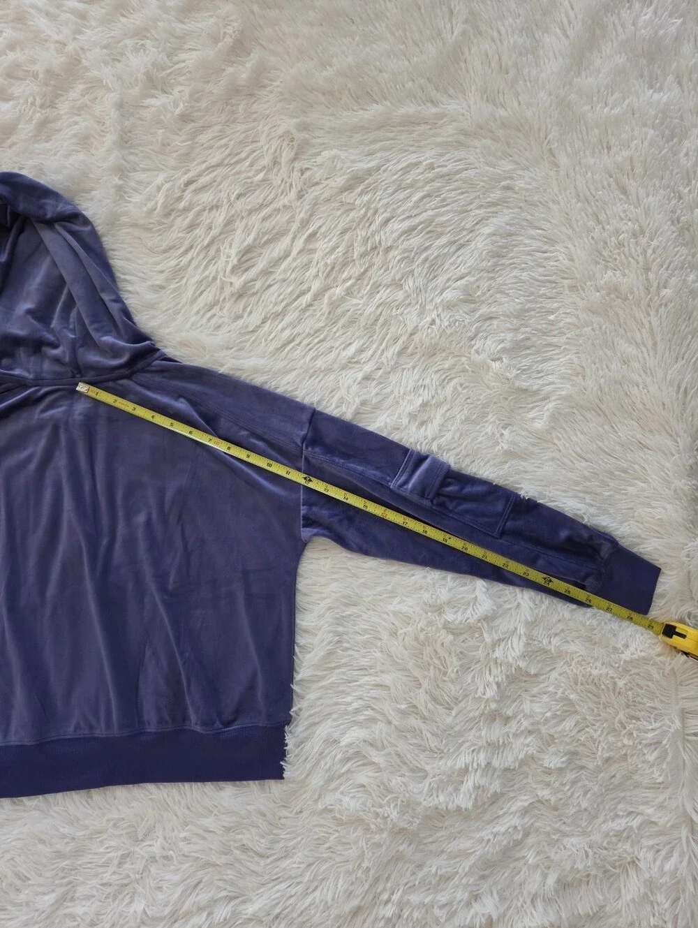 Justice Blue Velour Zip Up Hoodie Track Suit Girls Size L 12/14